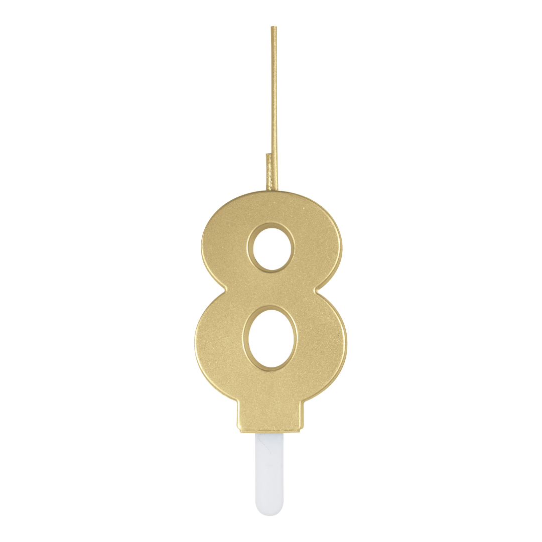Gold Sparkler Number 8 Candle