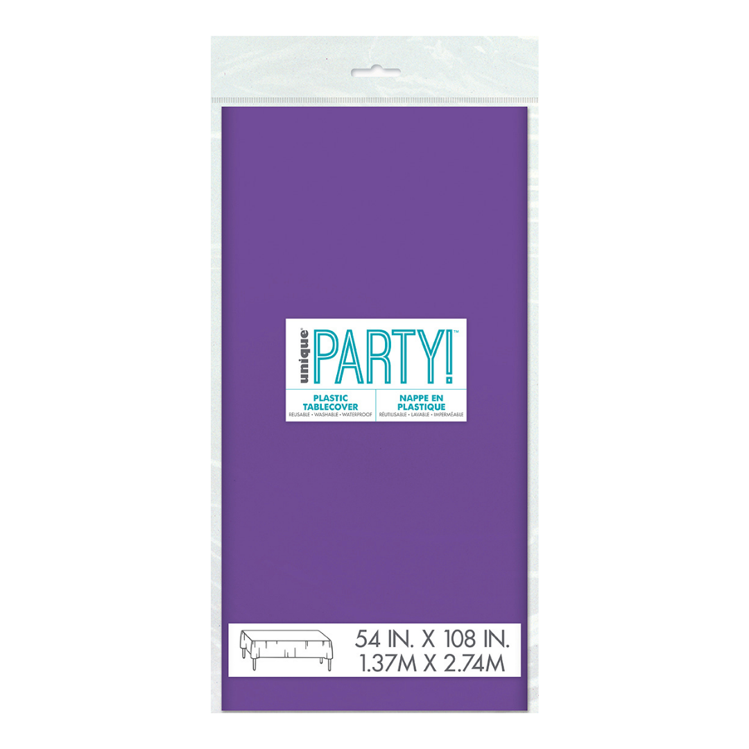 Neon Purple Plastic Table Cover