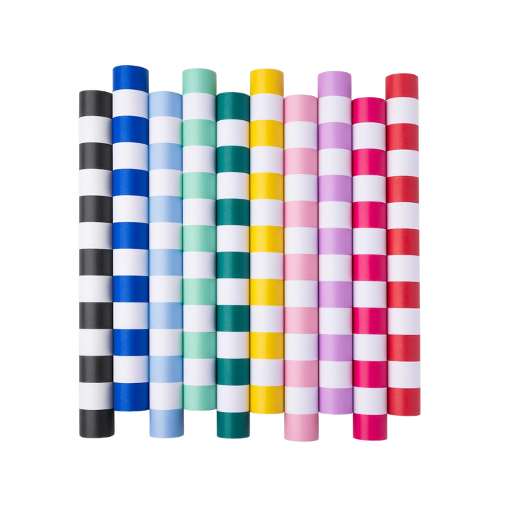 Lilac Signature Cabana Stripe Paper Table Runner