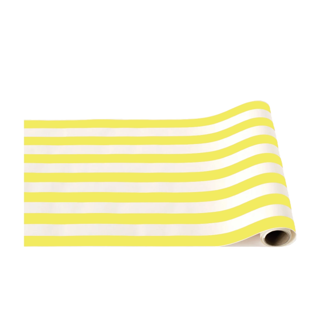 Yellow Signature Cabana Stripe Paper Table Runner