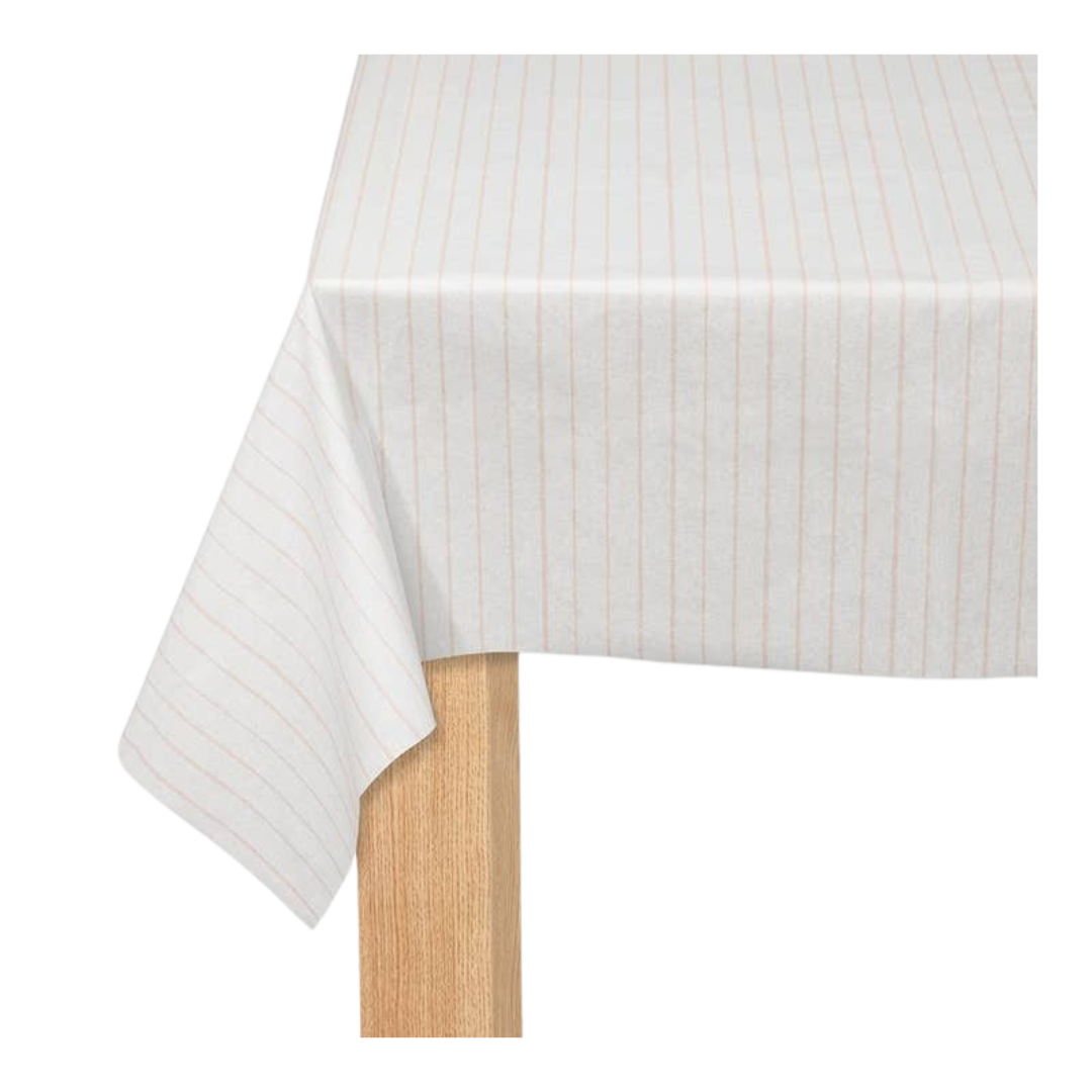 Pink Pale Pinstripe Paper Tablecloth