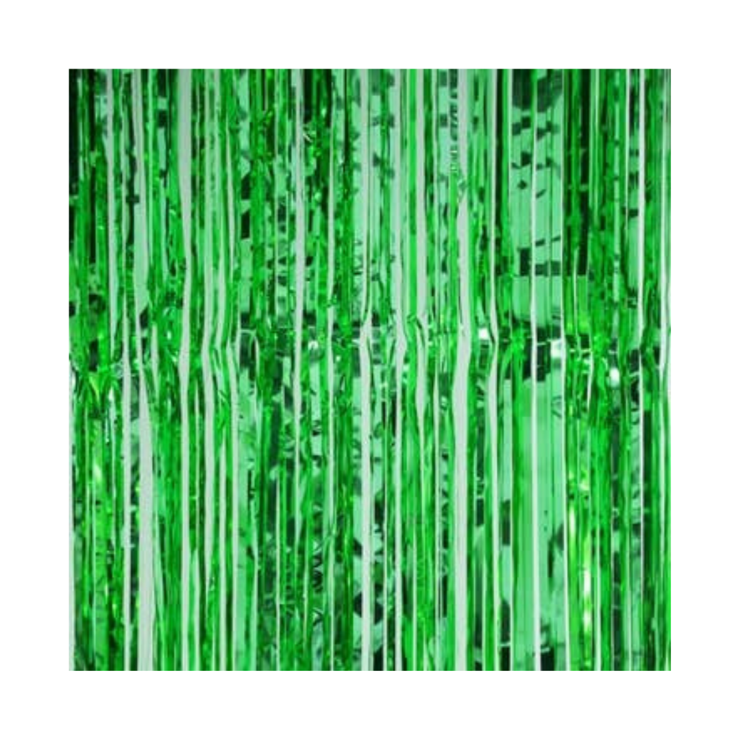 Green Metallic Curtain Backdrop