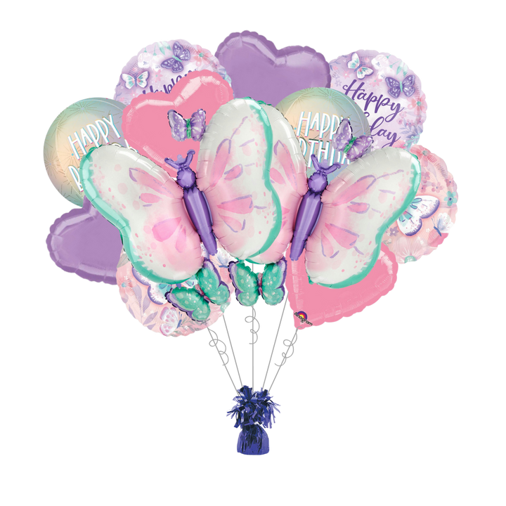 Fluttering Butterflies Foil Balloon Bundle