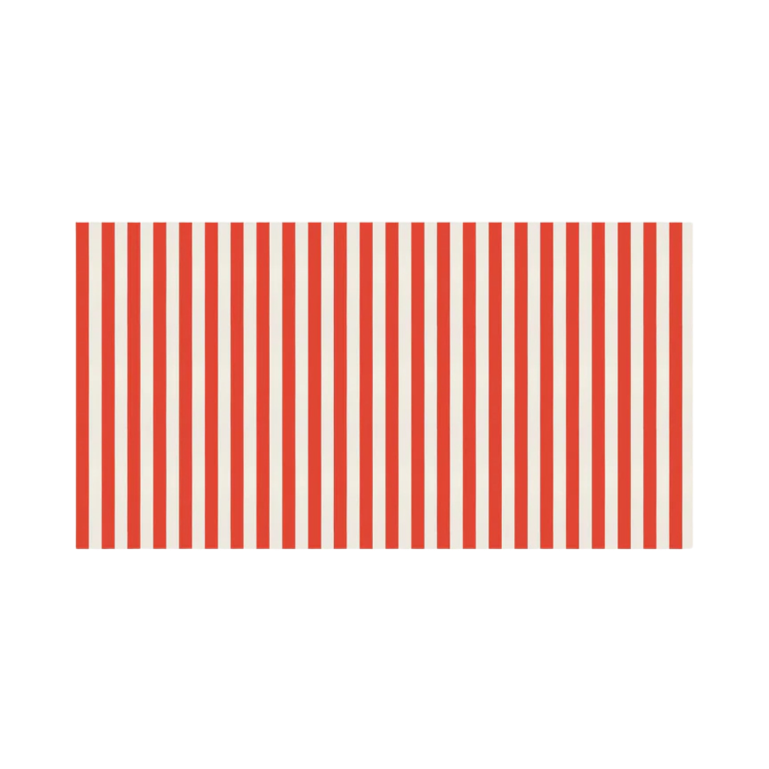 Red Striped Paper Tablecloth