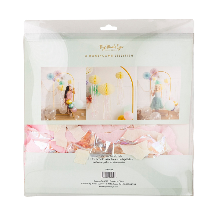 Yellow Honeycomb Jellyfish Decoration Kit - 3 Pcs