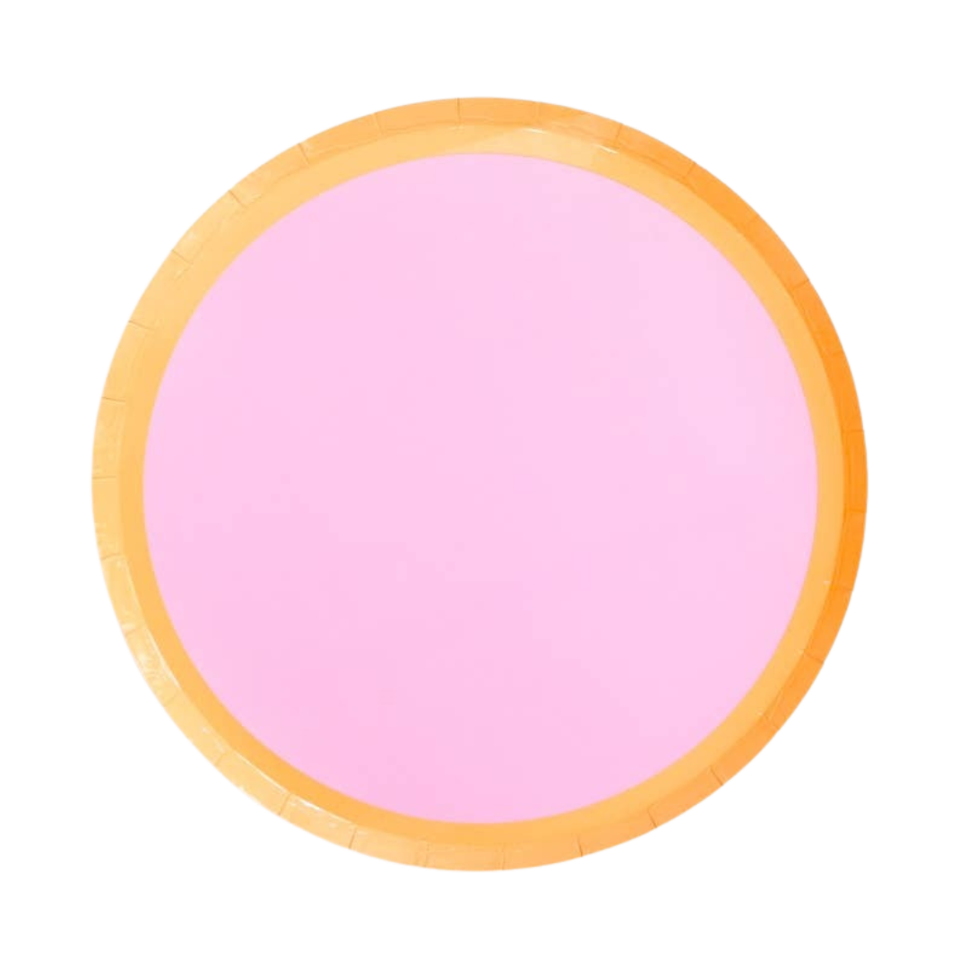 Lavender and Peach Large Dinner Plates