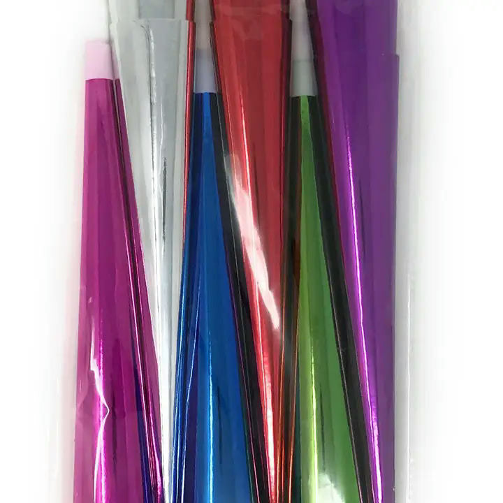 Assorted Color Foil Paper Horns