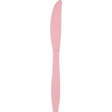 Classic Pink Plastic Knives