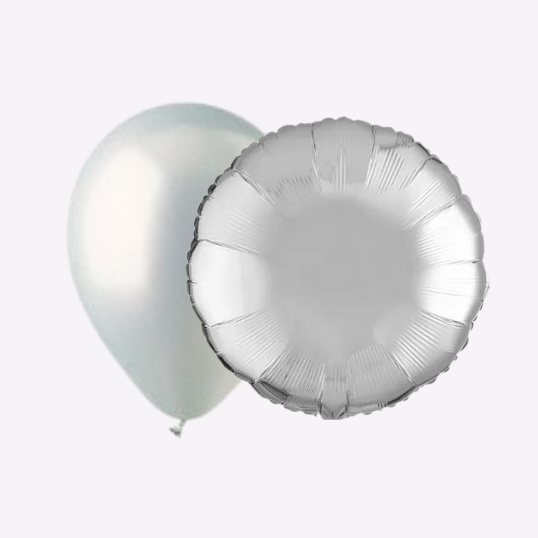 Silver Helium Balloons