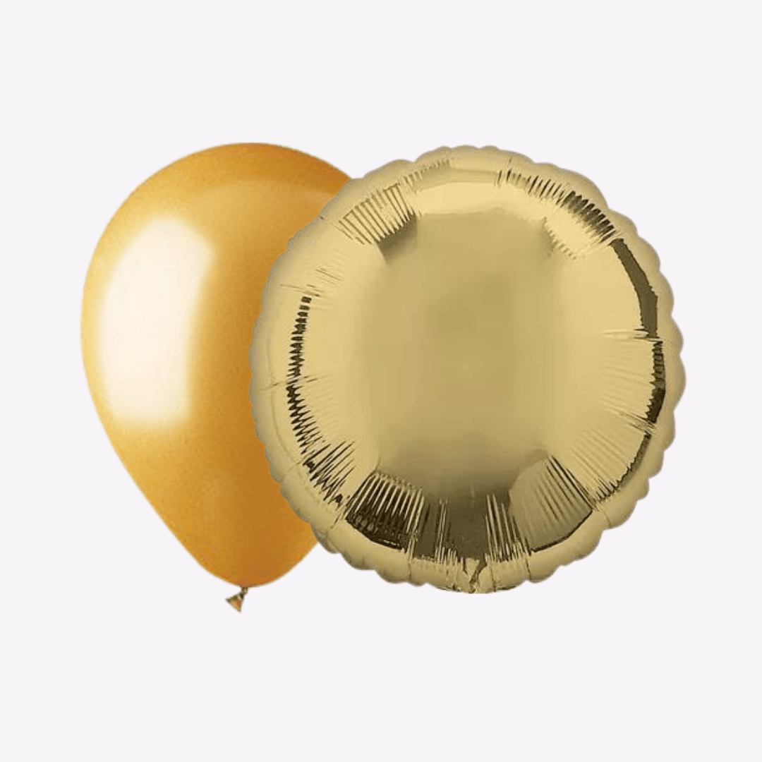 Gold Helium Balloons - Parte Haus 