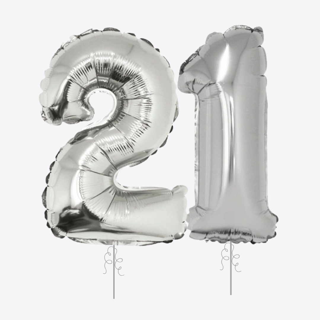 21st Birthday Helium Balloons