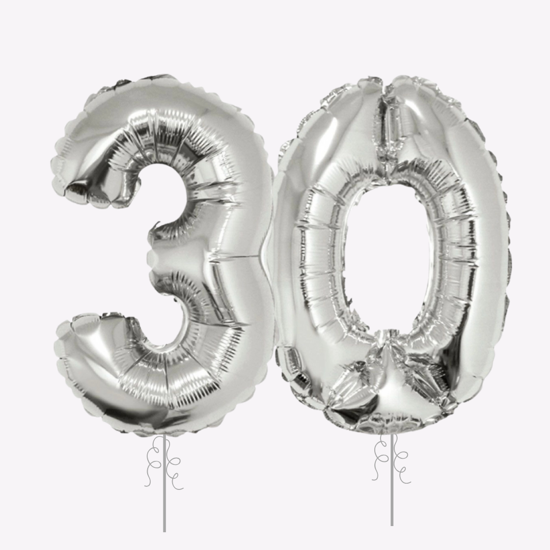 30th Birthday Helium Balloons