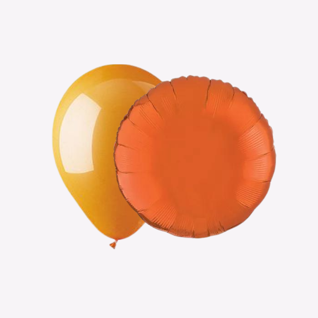 Orange Helium Balloons