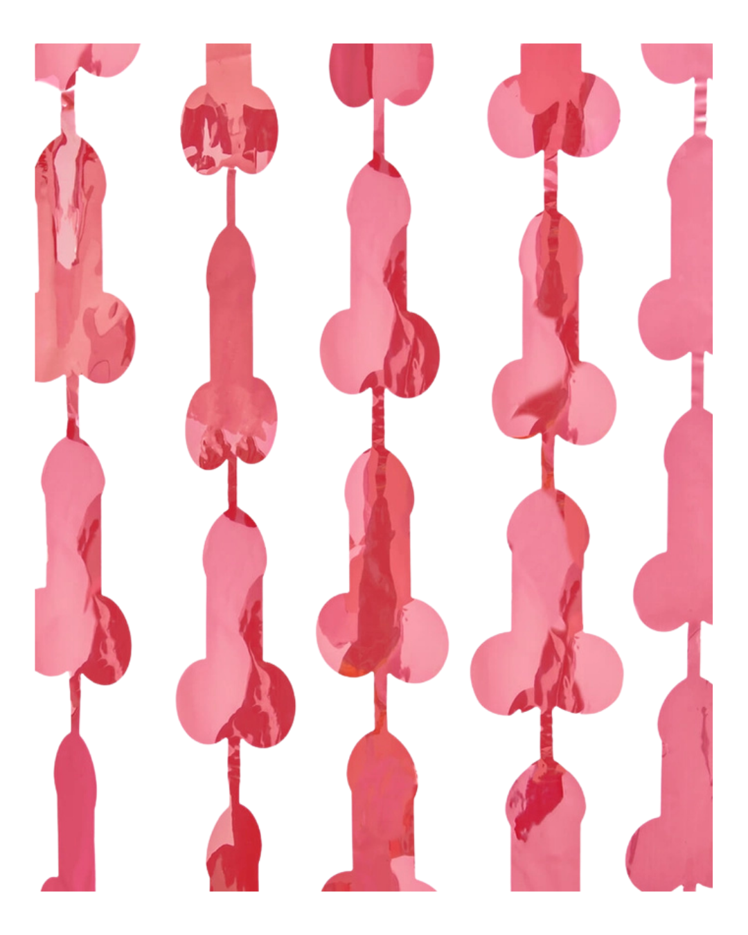 Rose Gold Penis Bachelorette Foil Curtain Backdrop
