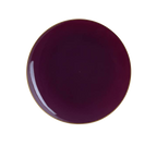 Plum round plate with gold rim for elegant gatherings from Parte Haus party supply store in Bethesda MD