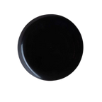 Black round plate shiny modern design for any celebration from Parte Haus party supply store in Bethesda Maryland