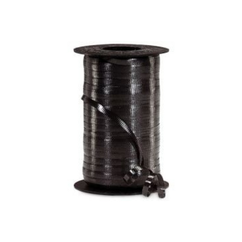 Black curling ribbon spool for gift wrapping and balloon decoration from Parte Haus party supply store in Bethesda Maryland