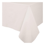 White rectangular table cover classic design for celebrations from Parte Haus party supply store in Bethesda MD.