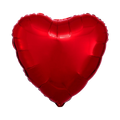 Red Metallic Valentine Heart Foil Balloon, 18in