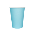 Light blue paper cup simple solid color for birthday from Parte Haus party supply store in Bethesda MD