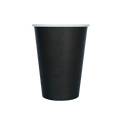 Black paper cup with plain design for birthday or event from Parte Haus party supply store in Bethesda MD