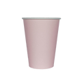 Pink paper cup with plain design for birthday celebration from Parte Haus party supply store in Bethesda MD