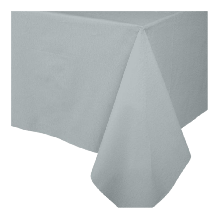 Silver Solid Paper Linen Table Cover