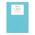 Blue table cover rectangular folded for celebrations from Parte Haus party supply store in Bethesda Maryland