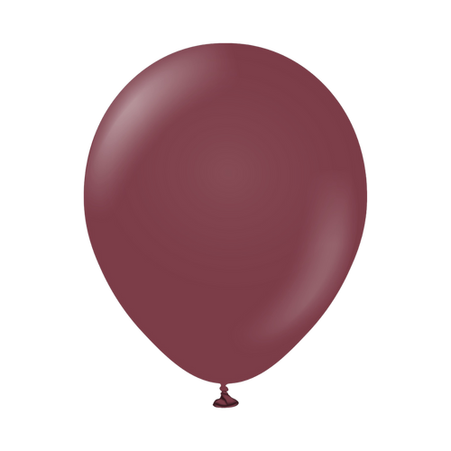 burgundy balloon with glossy finish classic round shape celebration decor from Parte Haus party supply store in Bethesda MD