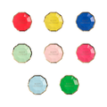Multicolor gemstone shaped happy birthday plates for birthday theme from Parte Haus party supply store in Bethesda Maryland