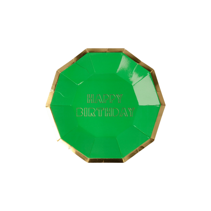 Colorful Happy Birthday Dessert Plates