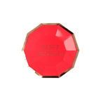 Red birthday plate with gold trim geometric shape from Parte Haus party supply store in Bethesda Maryland
