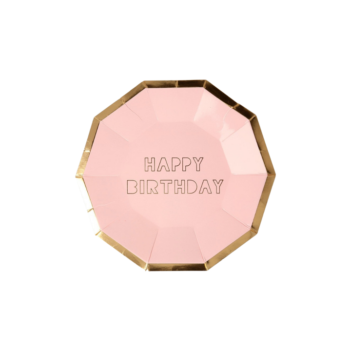 Colorful Happy Birthday Dessert Plates