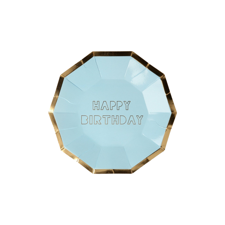 Colorful Happy Birthday Dessert Plates
