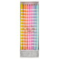 Assorted Pastel Striped Tall Candle Set