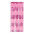 Pink fringe curtain with scalloped foil streamers birthday celebration from Parte Haus party supply store in Bethesda Maryland