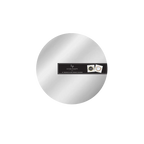 Silver round lightweight mirror charger plate elegant tableware for events from Parte Haus party supply store in Bethesda Maryland