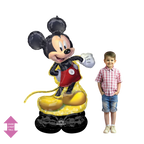 Black and yellow Mickey Mouse balloon with a smiling child birthday theme from Parte Haus party supply store in Bethesda Maryland