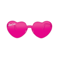 Pink heart sunglasses with Barbie logo for birthday theme from Parte Haus party supply store in Bethesda MD