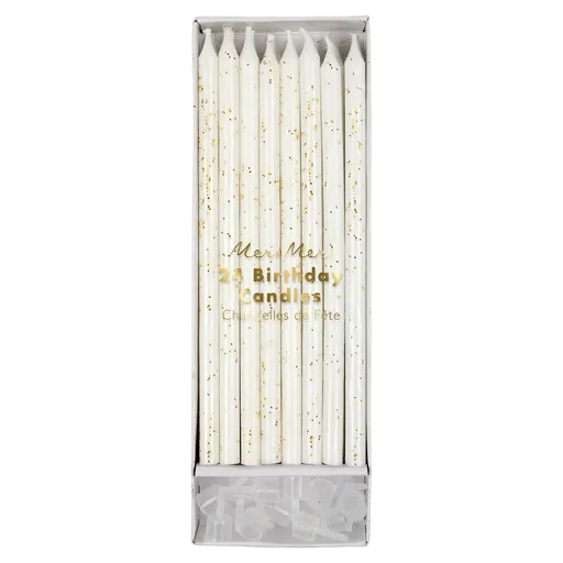 Gold Glitter Candle Set