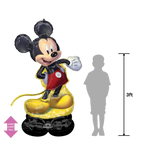 Black and red Mickey Mouse balloon large cartoon shape for birthday from Parte Haus party supply store in Bethesda MD