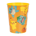 Orange and yellow plastic cup with cartoon characters for kids birthday from Parte Haus party supply store in Bethesda MD