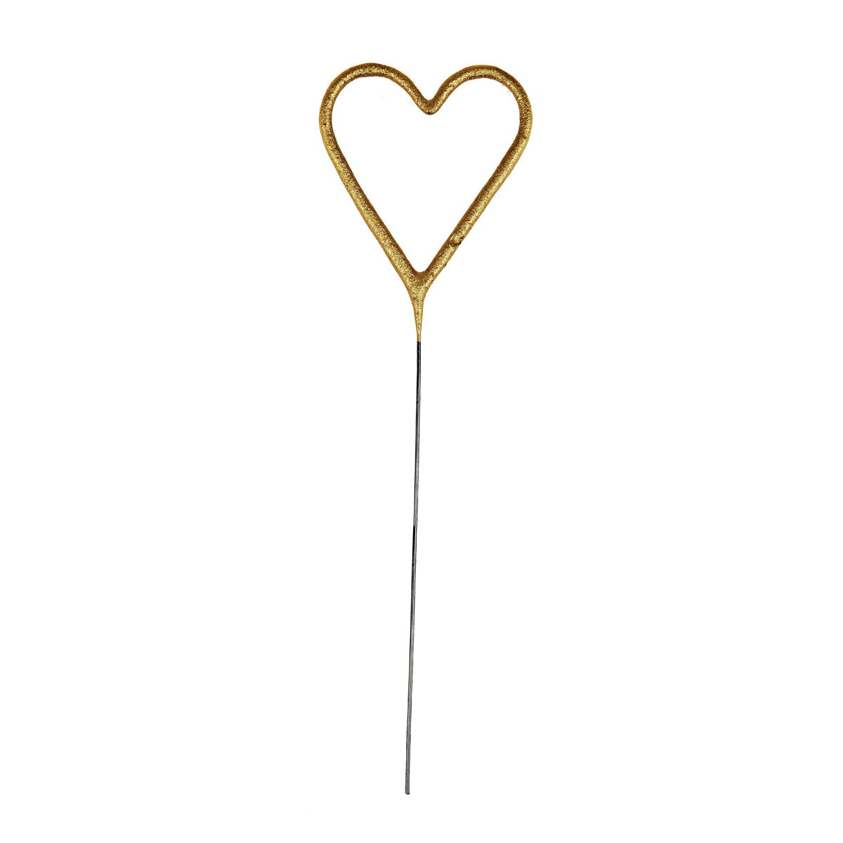 Gold heart sparkler for celebrations or birthdays from Parte Haus party supply store in Bethesda MD
