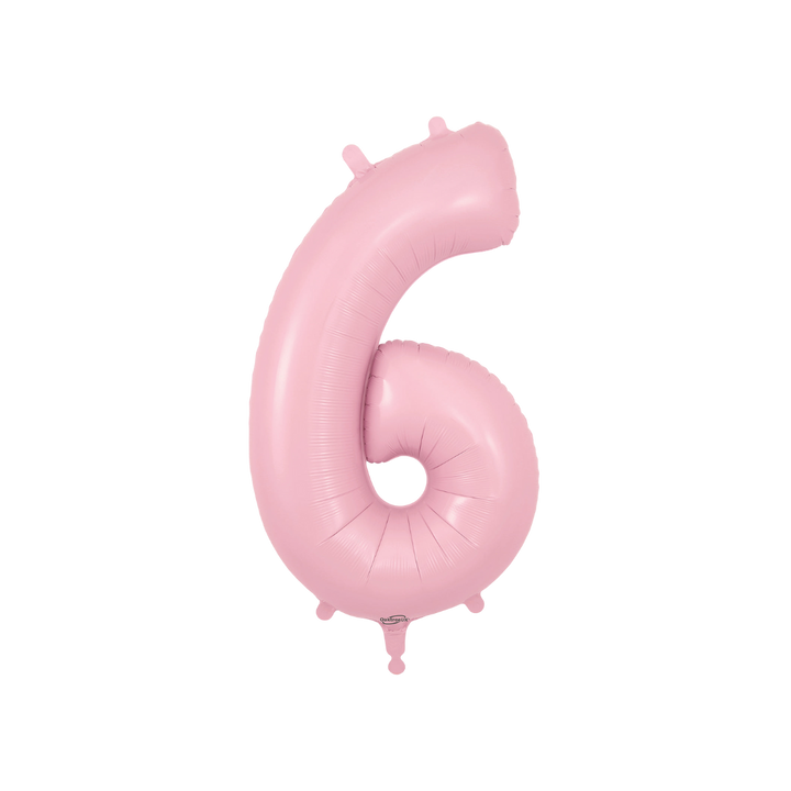Satin Pink Number 0 - 9 Foil Balloon, 34in