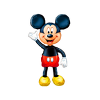 Black red and yellow cartoon character balloon for birthday theme from Parte Haus party supply store in Bethesda MD