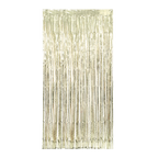 Gold fringe curtain metallic backdrop for birthday from Parte Haus party supply store in Bethesda Maryland