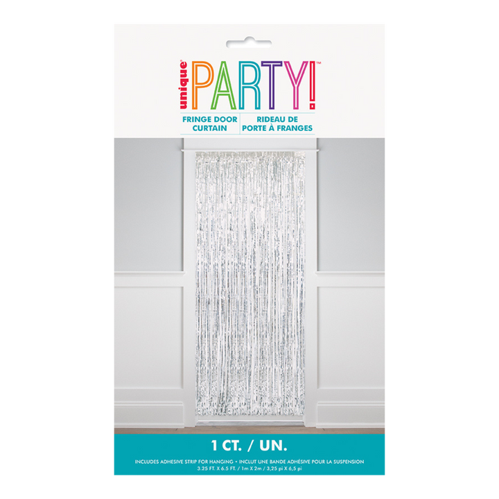 Silver Foil Fringe Door Curtain