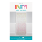iridescent fringe door curtain for celebration decor from Parte Haus party supply store in Bethesda MD