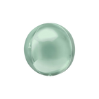 Mint green foil balloon with a shiny round surface for birthday from Parte Haus party supply store in Bethesda MD