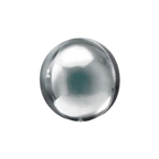 Silver orb balloon shiny round shape for birthday parties from Parte Haus party supply store in Bethesda MD.